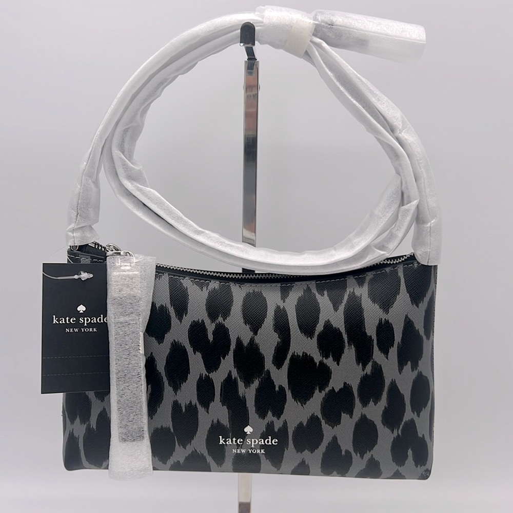 Kate Spade Sadie Crossbody Spotted Animal Print Grey/Multi